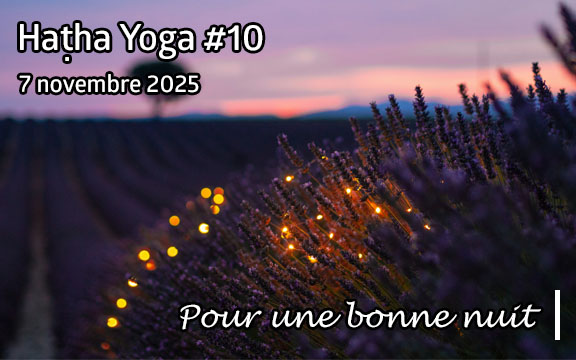 Saison 2025-2026, séance de haṭha yoga n°10 : Pour une bonne nuit